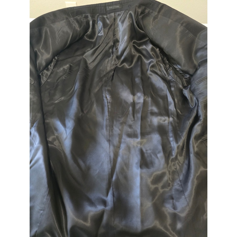 Lauren Ralph Lauren Mens Black 100% Wool Natural Tuxedo Jacket Blazer 46R EUC - Picture 10 of 12